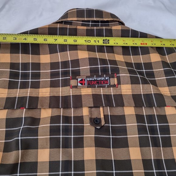 SOUTHPOLE Men's L SPG Function Plaid Button Down Shirt SP-2K Collection - Picture 7 of 10